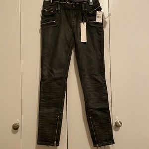 NWT Rock Revival Camille Grey Skinny Moto Jean